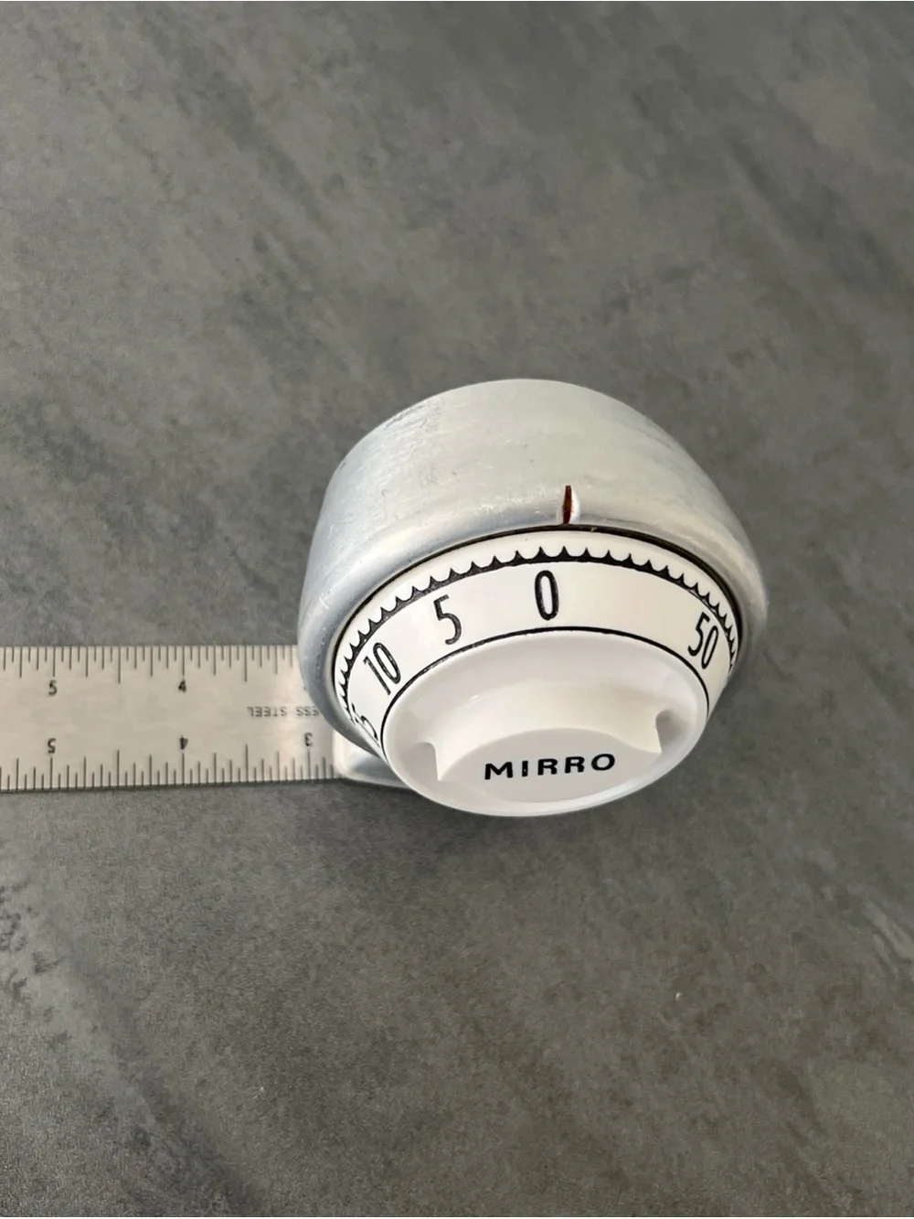 VTG Mirro Kitchen Timer Aluminum Retro Working 60 Minute 1950s 1960s MCM